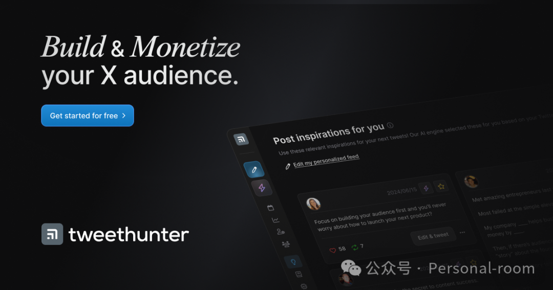 Tweet Hunter 与 Tibo Louis-Lucas